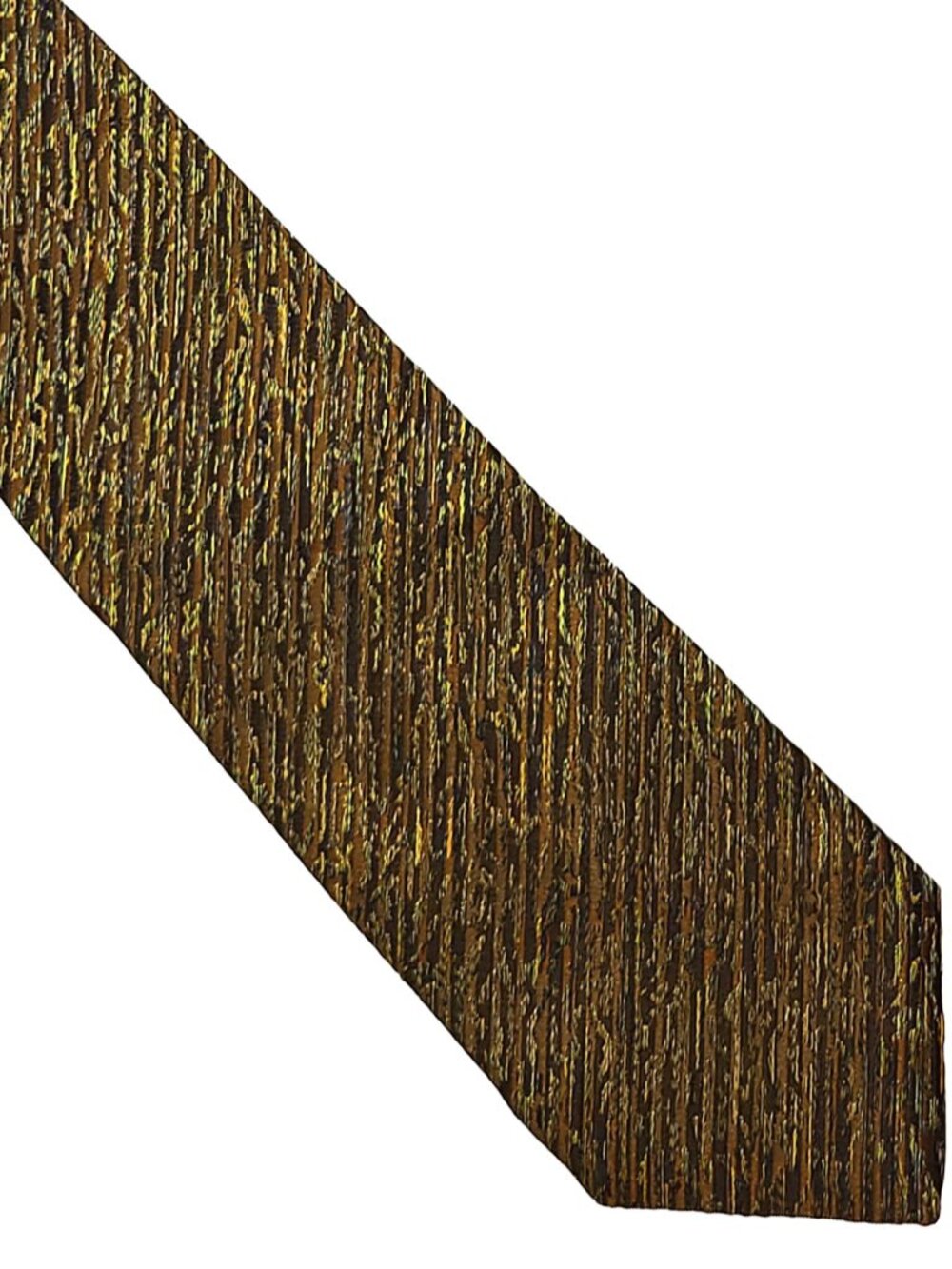 Paul Smith Olive-Green Gold Abstract Stripes Silk Designer Tie Necktie 4 x 57